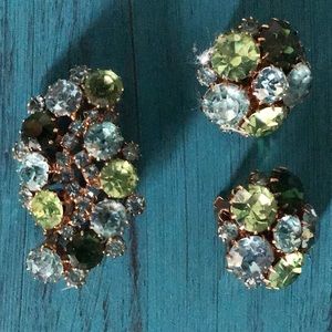 Vintage broach and earrings